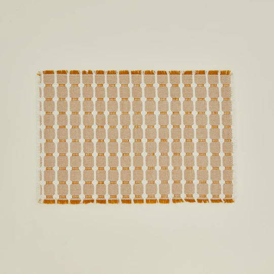 Hopsack Fringed Placemat, Set of 4