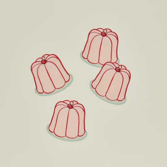 Jell-O Mold Cocktail Napkins, Set of 4